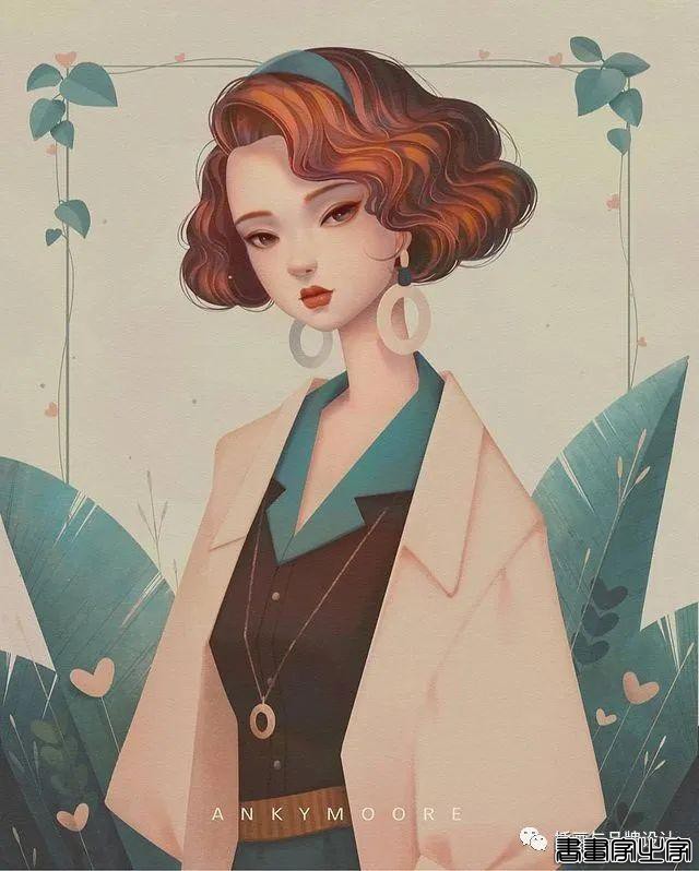 插画丨每张都是迪士尼在逃公主，气质神情拿捏都十分精准，看着十分舒适-15.jpg