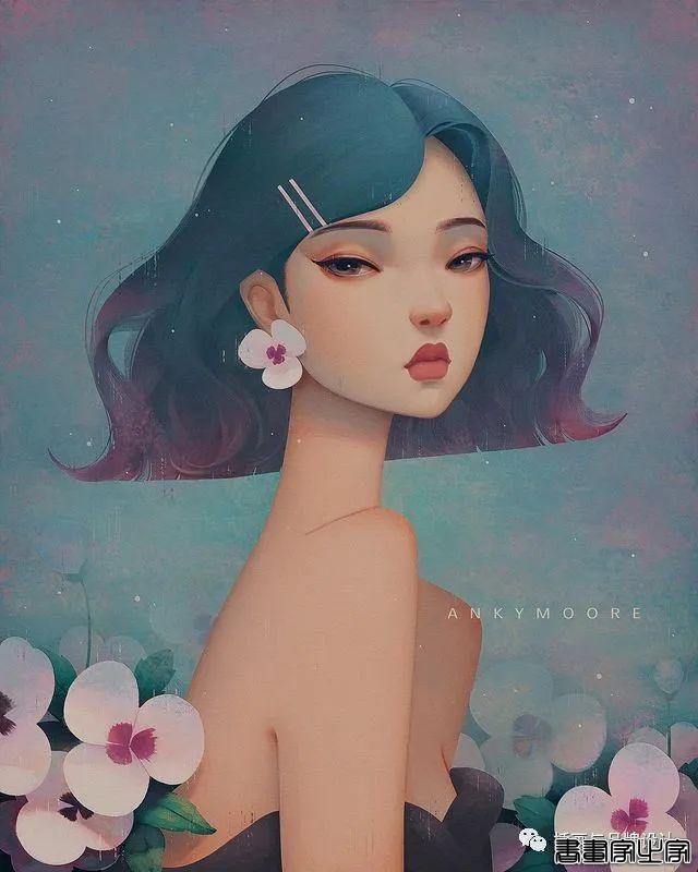 插画丨每张都是迪士尼在逃公主，气质神情拿捏都十分精准，看着十分舒适-13.jpg