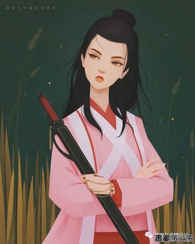 插画丨每张都是迪士尼在逃公主，气质神情拿捏都十分精准，看着十分舒适-25.jpg