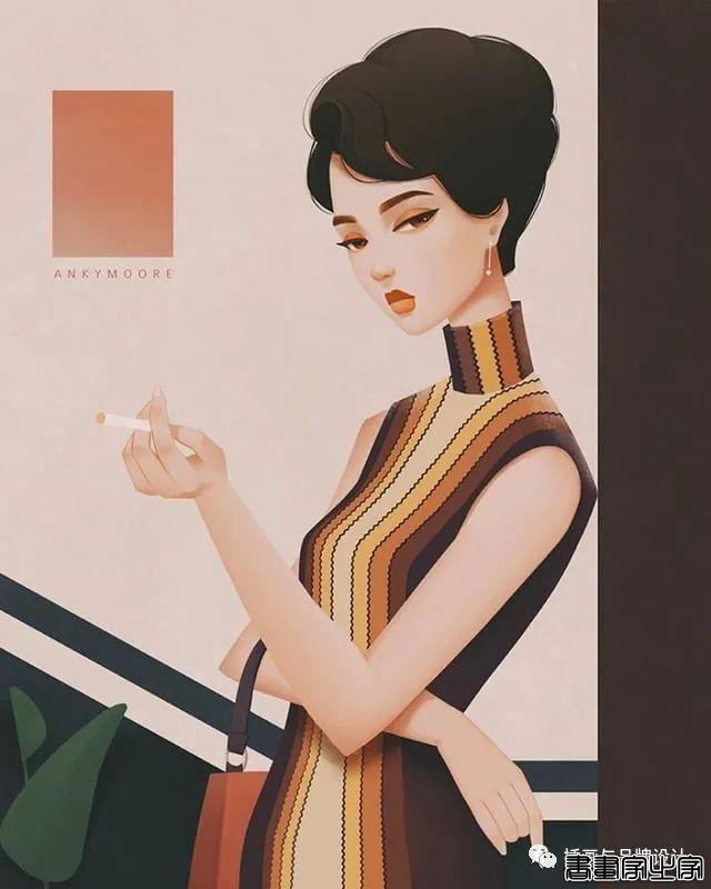 插画丨每张都是迪士尼在逃公主，气质神情拿捏都十分精准，看着十分舒适-24.jpg
