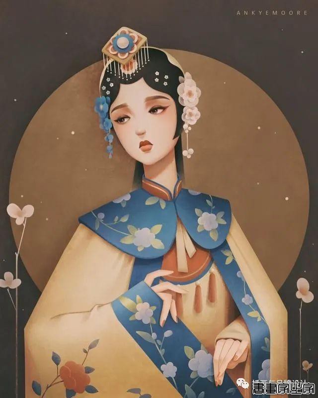 插画丨每张都是迪士尼在逃公主，气质神情拿捏都十分精准，看着十分舒适-29.jpg