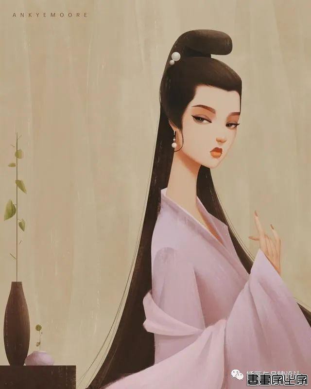 插画丨每张都是迪士尼在逃公主，气质神情拿捏都十分精准，看着十分舒适-31.jpg