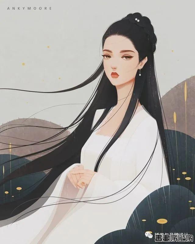插画丨每张都是迪士尼在逃公主，气质神情拿捏都十分精准，看着十分舒适-30.jpg