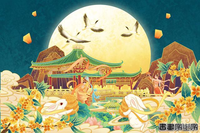 插画｜中秋插画集锦，祝您中秋快乐，阖家幸福-12.jpg