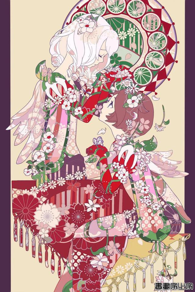 目不暇接的装饰图案，这样的少女插图，你喜欢这样的风格吗？-8.jpg