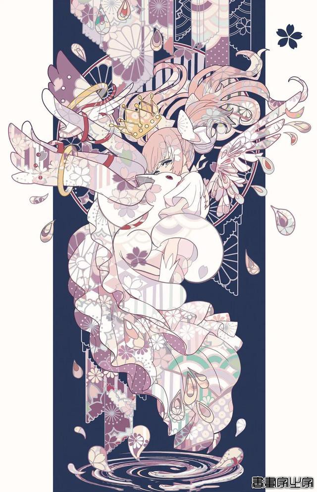 目不暇接的装饰图案，这样的少女插图，你喜欢这样的风格吗？-9.jpg