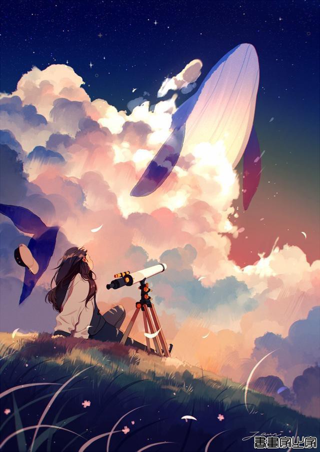 治愈系人物插画作品，色彩中有着独特的朦胧美-5.jpg