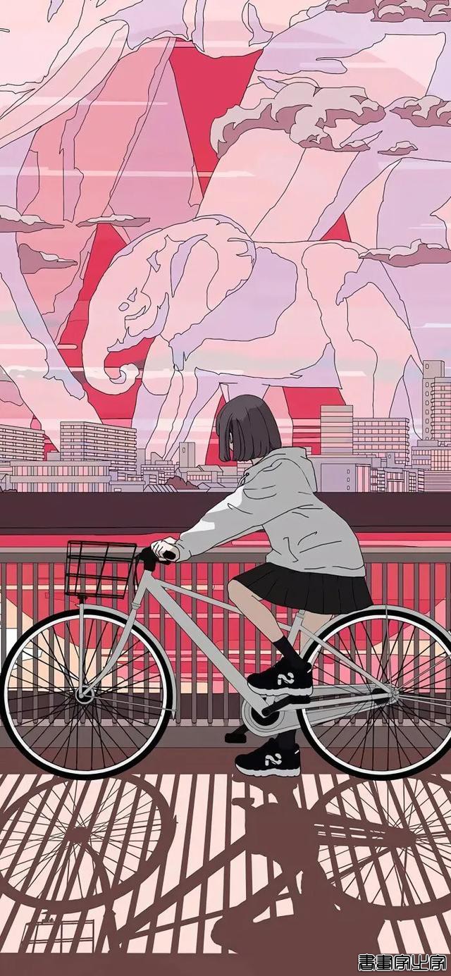 一组特别的手绘插画壁纸 | 开着月亮列车巡游-8.jpg