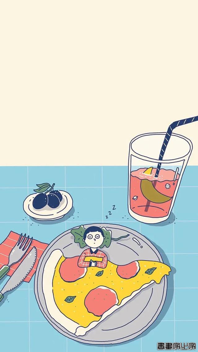 一组特别的手绘插画壁纸 | 开着月亮列车巡游-18.jpg