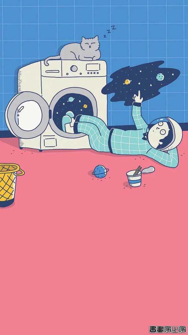 一组特别的手绘插画壁纸 | 开着月亮列车巡游-24.jpg