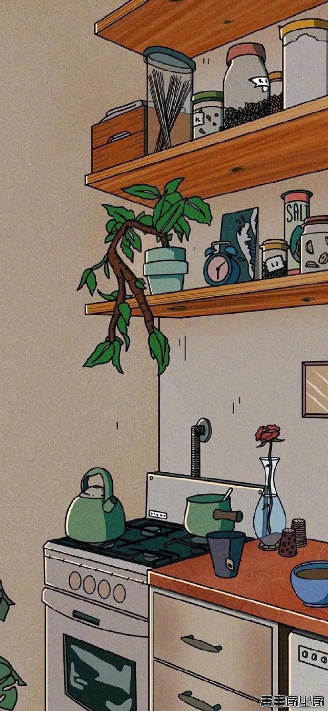 一组特别的手绘插画壁纸 | 开着月亮列车巡游-31.jpg