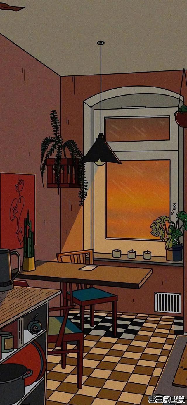 一组特别的手绘插画壁纸 | 开着月亮列车巡游-34.jpg