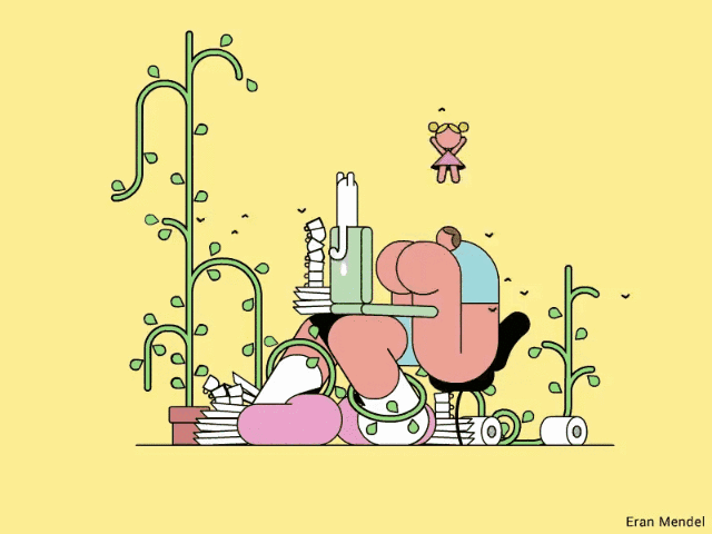 插画丨细腻又简约的动效动画，太解压了！丝滑又可爱的小场景缩影非常灵动和跳跃-6.jpg