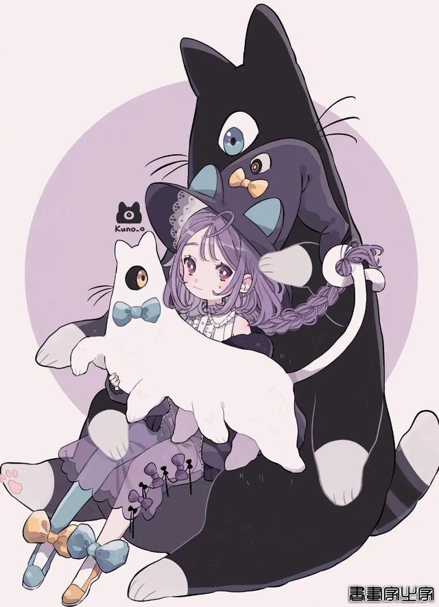 可爱的小魔女插画，画风超赞-4.jpg
