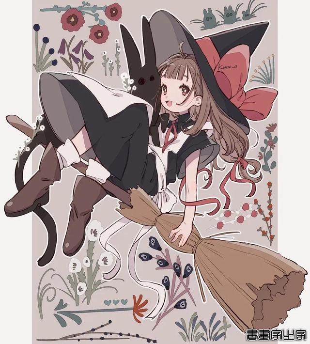 可爱的小魔女插画，画风超赞-6.jpg