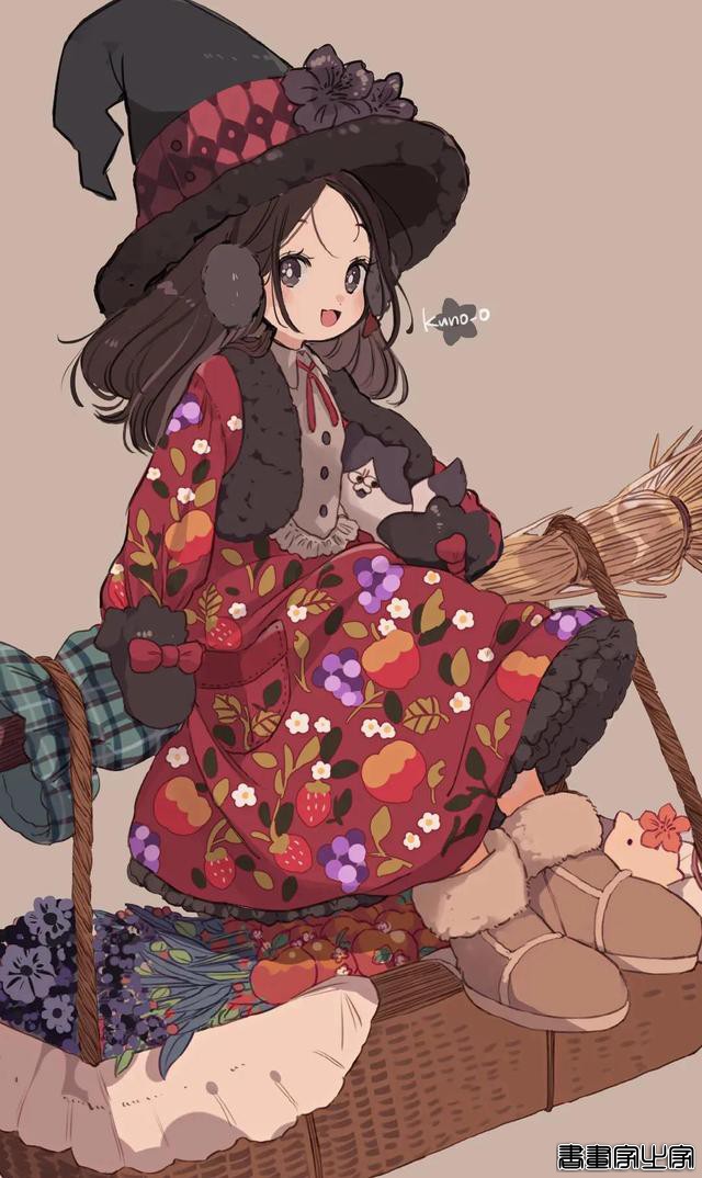 可爱的小魔女插画，画风超赞-8.jpg
