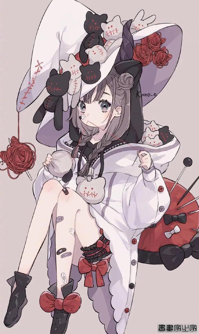 可爱的小魔女插画，画风超赞-7.jpg
