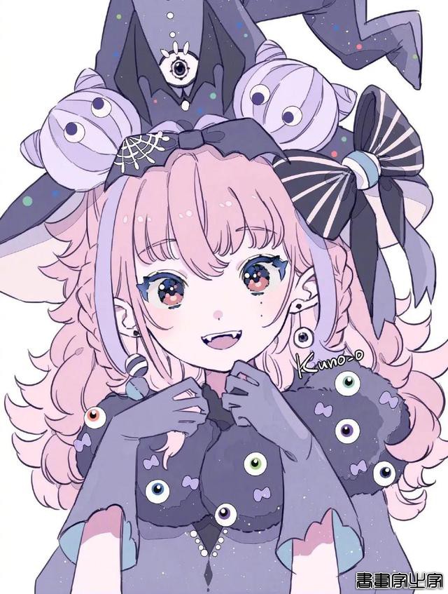 可爱的小魔女插画，画风超赞-16.jpg