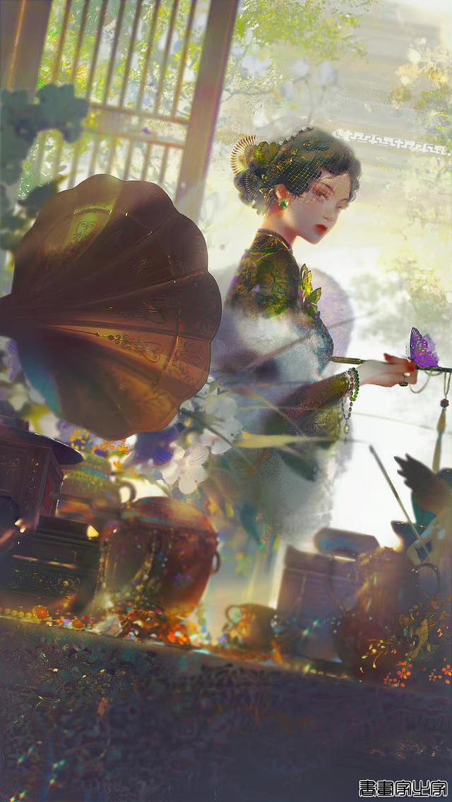 古风中国风壁纸，眠狼绝美人物插画-12.jpg