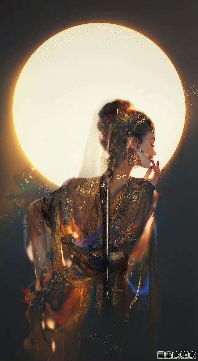 古风中国风壁纸，眠狼绝美人物插画-11.jpg