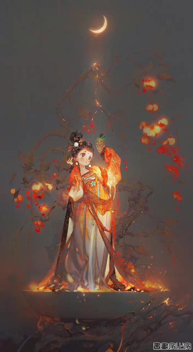 古风中国风壁纸，眠狼绝美人物插画-14.jpg
