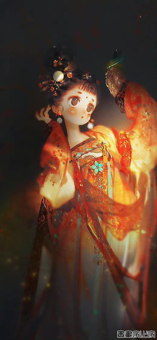 古风中国风壁纸，眠狼绝美人物插画-15.jpg