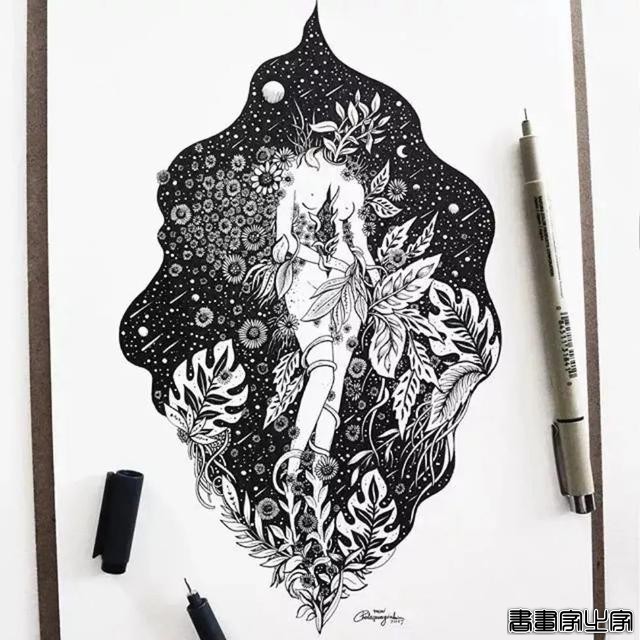 她笔下针管笔线描如此有趣且精致，看一眼，保证你喜欢上黑白插画-5.jpg