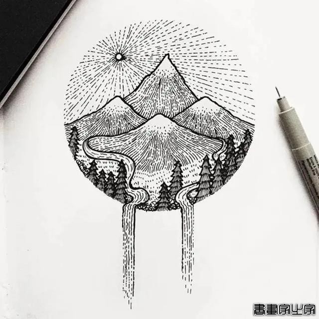 她笔下针管笔线描如此有趣且精致，看一眼，保证你喜欢上黑白插画-4.jpg