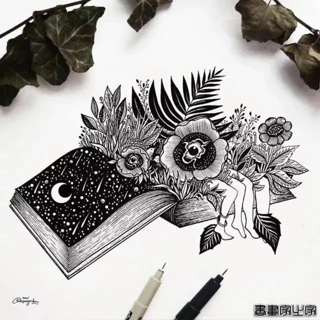 她笔下针管笔线描如此有趣且精致，看一眼，保证你喜欢上黑白插画-7.jpg