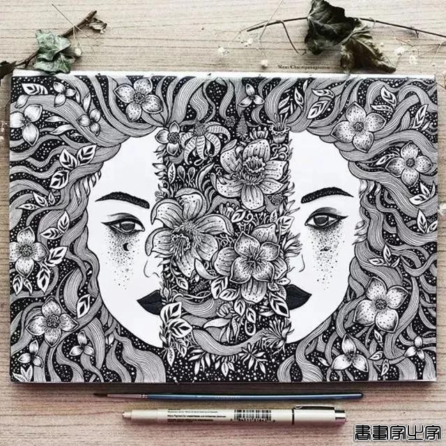 她笔下针管笔线描如此有趣且精致，看一眼，保证你喜欢上黑白插画-11.jpg