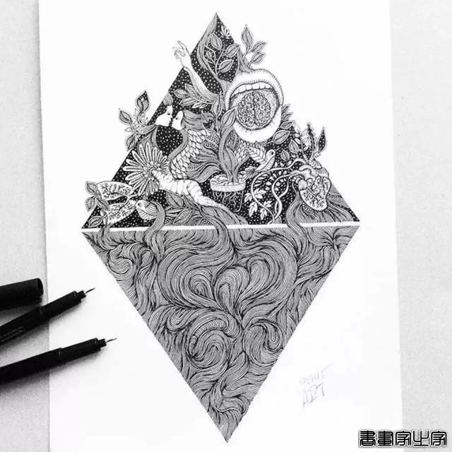 她笔下针管笔线描如此有趣且精致，看一眼，保证你喜欢上黑白插画-9.jpg
