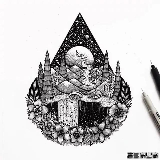 她笔下针管笔线描如此有趣且精致，看一眼，保证你喜欢上黑白插画-13.jpg
