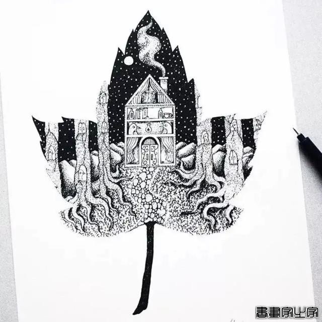 她笔下针管笔线描如此有趣且精致，看一眼，保证你喜欢上黑白插画-16.jpg