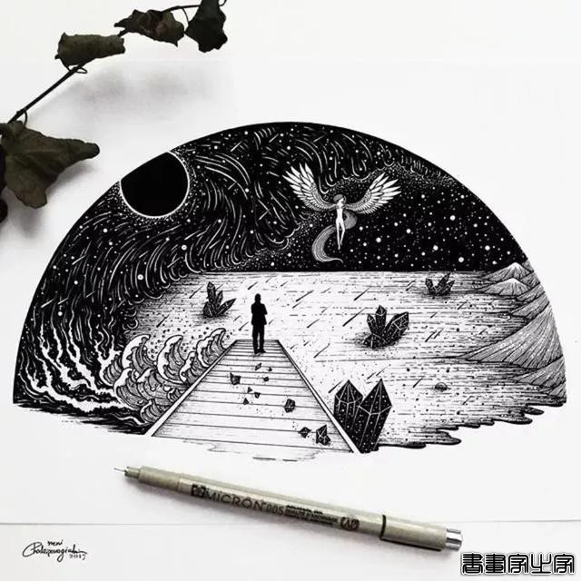 她笔下针管笔线描如此有趣且精致，看一眼，保证你喜欢上黑白插画-15.jpg