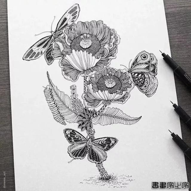 她笔下针管笔线描如此有趣且精致，看一眼，保证你喜欢上黑白插画-19.jpg