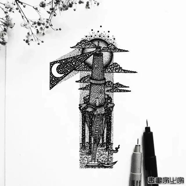 她笔下针管笔线描如此有趣且精致，看一眼，保证你喜欢上黑白插画-42.jpg