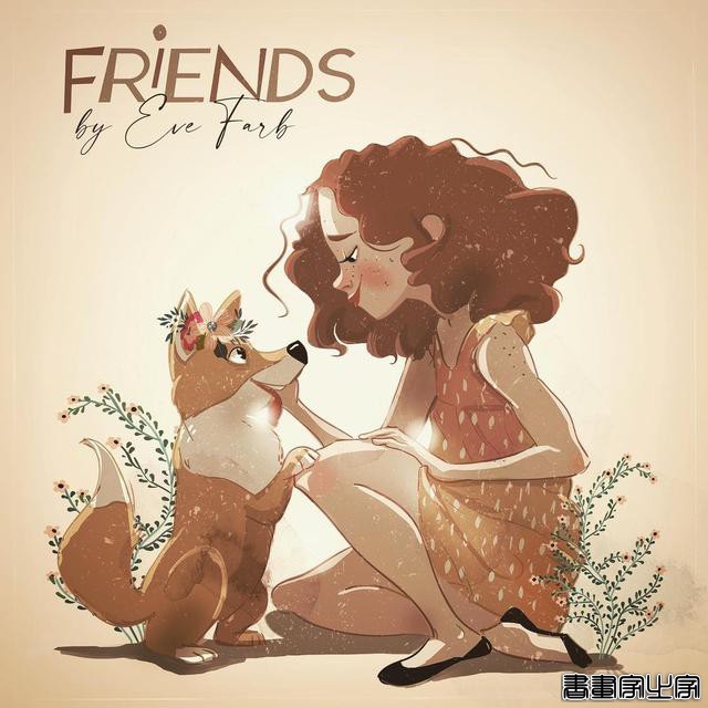 可爱的少女与呆萌的动物组成的插画，情绪饱满且治愈人心-5.jpg