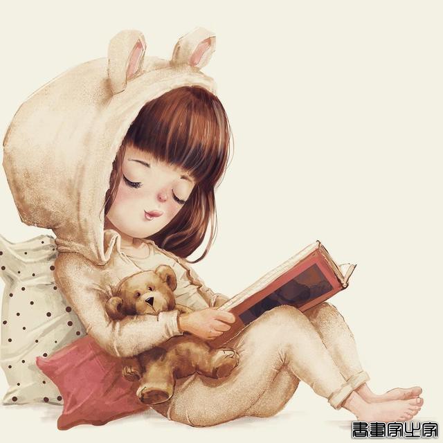 可爱的少女与呆萌的动物组成的插画，情绪饱满且治愈人心-16.jpg