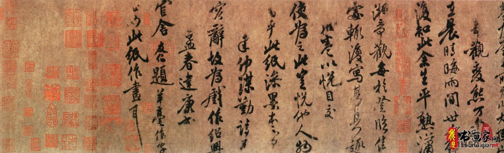 《潇湘奇观图》作者宋代米友仁_潇湘奇观图高清全图