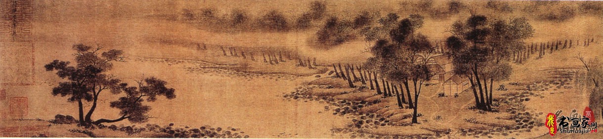《湖庄清夏图》作者北宋赵令穰_湖庄清夏图高清下载