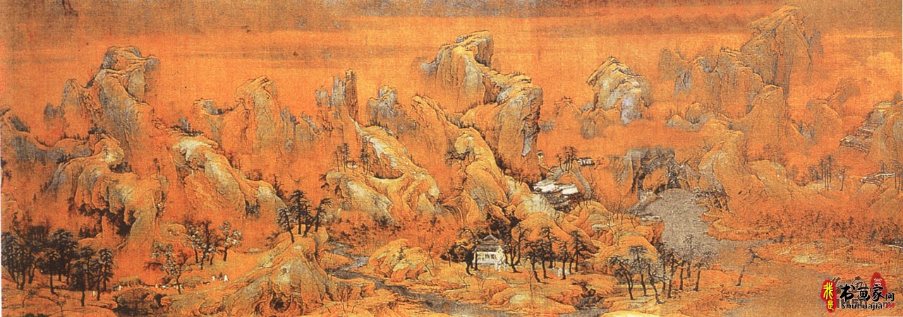 《江山秋色图》作者北宋赵伯驹_江山秋色图高清全图下载