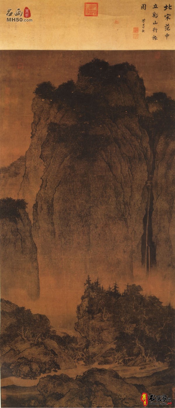 《溪山旅行图》宋代范宽_溪山旅行图高清全图赏析
