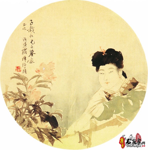 《花容玉貌图》清末任颐_高清全图赏析