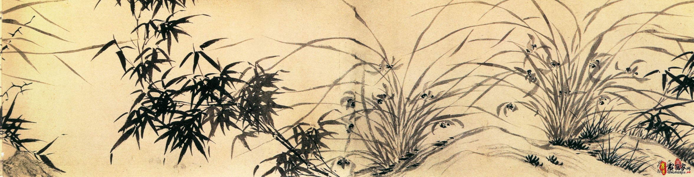 《兰竹图》明代文徵明_兰竹图高清全图赏析