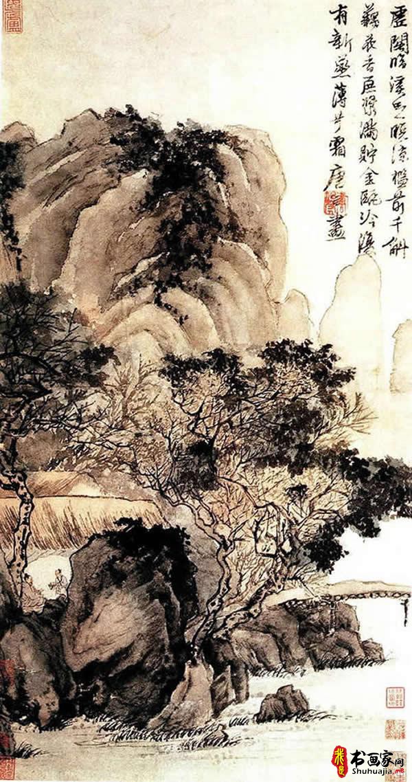 唐寅（唐伯虎）山水画欣赏，共20幅