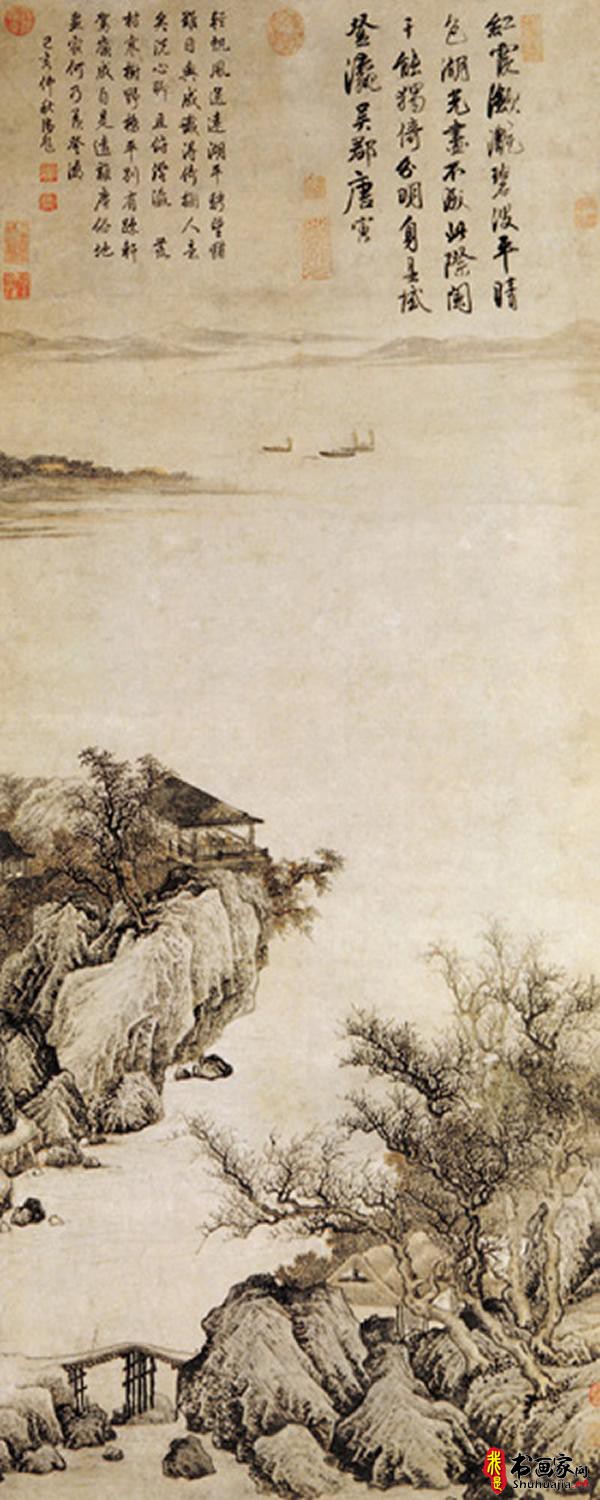 唐寅（唐伯虎）山水画欣赏，共20幅