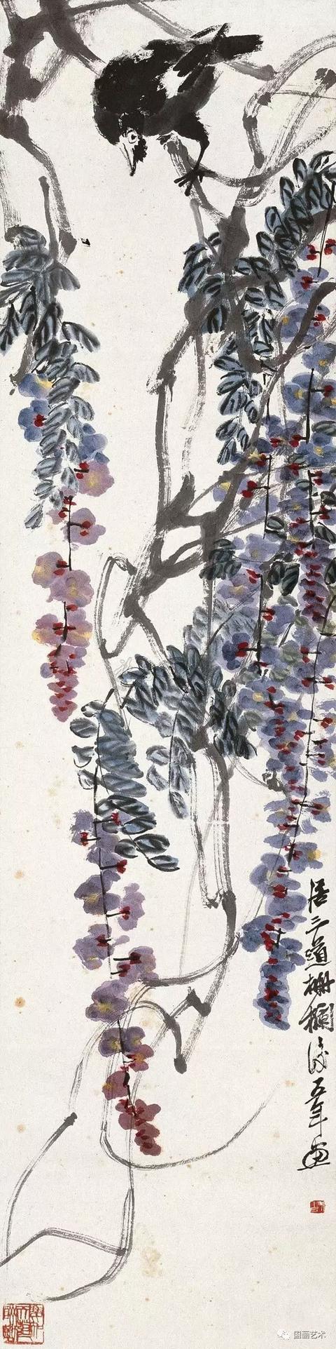 齐白石画藤萝，如画龙蛇