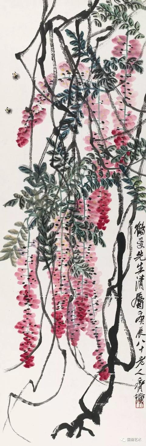 齐白石画藤萝，如画龙蛇