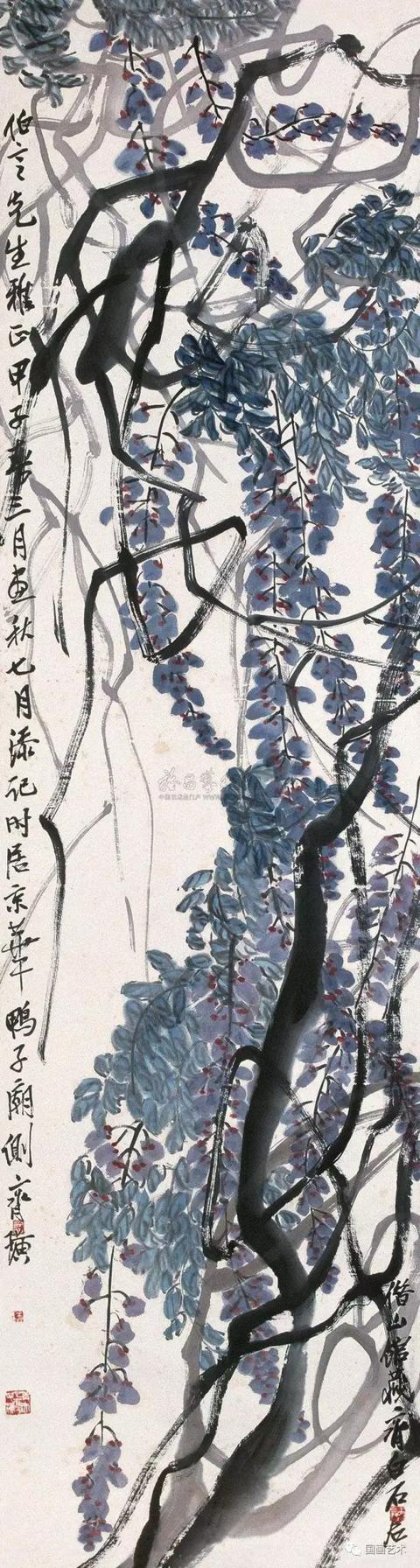 齐白石画藤萝，如画龙蛇